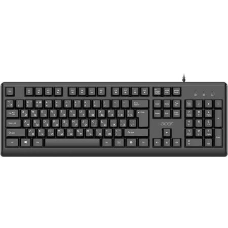 Клавиатура Acer OKW501, USB, мембранная,  черный [zl.kbdee.01u]