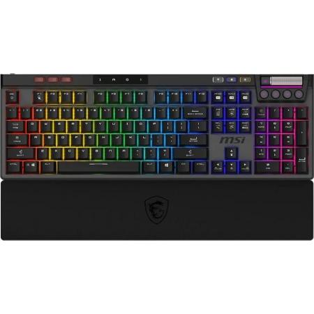 Клавиатура MSI STRIKE Pro W Silent, USB, Bluetooth/Радиоканал, механическая, серый/черный [s11-43ru210-cla]