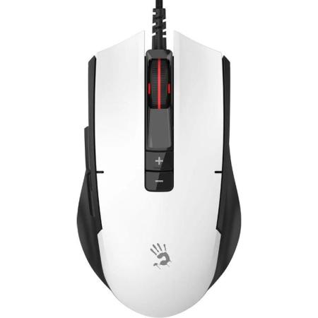 Мышь проводная A4TECH Bloody ES8, игровая, оптическая, USB, 6000dpi, белый [es8 panda white]