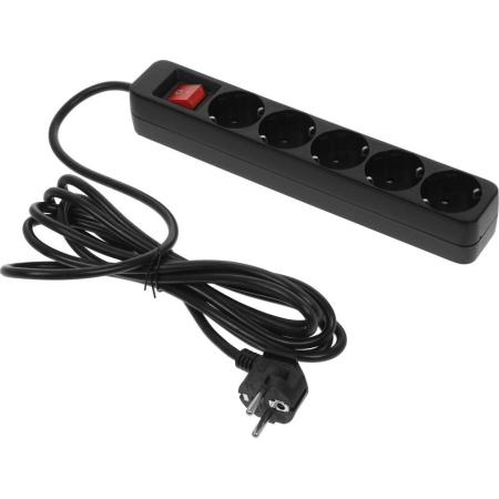 Сетевой фильтр Ritmix RM-350K, 3м, черный