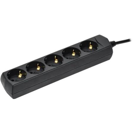 Сетевой удлинитель IEK У05, 5м, черный [wyp10-10-05-05-z-k02-g]
