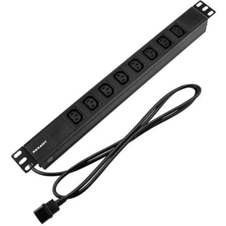 Блок распределения питания REXANT 04-0304-1,  горизонт.размещ.,  C13Х8,  Тип вход. тока 10A,  2м