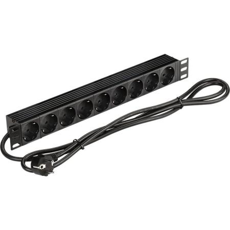 Блок распределения питания Rem (NM-PD16A-9XSH-2.0) гор.размещ. 9xSchuko базовые 16A Schuko 2м