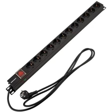 Блок распределения питания REXANT 04-0204-2,  вертикал.размещ.,  SchukoХ12,  Тип вход. тока 16A,  2м