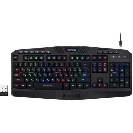Клавиатура Redragon Harpe, беспроводная, USB, Радиоканал,  мембранная, черный [73167]
