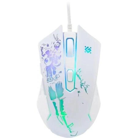 Мышь проводная Defender Sin`Sister GM-933, игровая, оптическая, USB, 7200dpi, белый [52932]