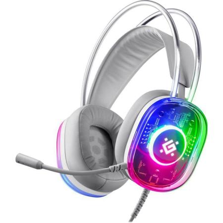 Гарнитура игровая Defender Cyborg,  для компьютера/мобильных устройств, накладные,  проводные, белый [64575]