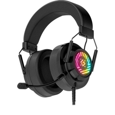 Гарнитура Defender Grendel,  для компьютера, накладные,  проводные, черный [62390]