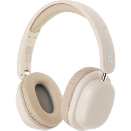 Гарнитура Defender FreeMotion B640,  для компьютера/мобильных устройств, накладные,  Bluetooth, моно, бежевый [63642]