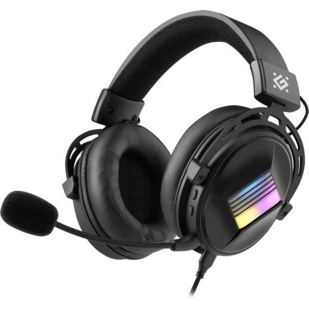 Гарнитура Defender Flux,  для компьютера, накладные,  проводные, черный [62480]