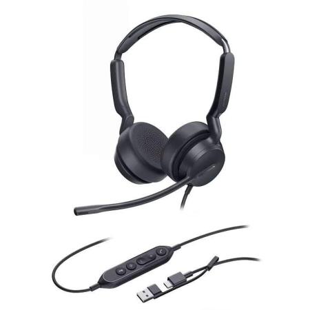 Гарнитура Yealink UH42 SE,  для компьютера, накладные,  проводные, черный