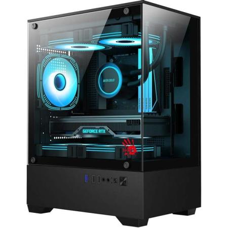 Корпус mATX BLOODY CC-125, Mini-Tower, без БП,  черный [cc-125-bk]