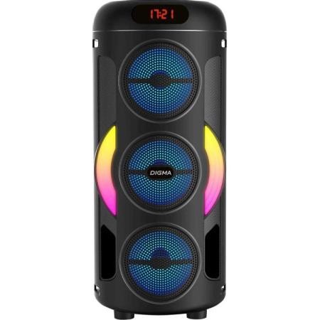 Музыкальный центр Digma D-MC1721, 10Вт, Bluetooth, FM, USB, micro SD, черный