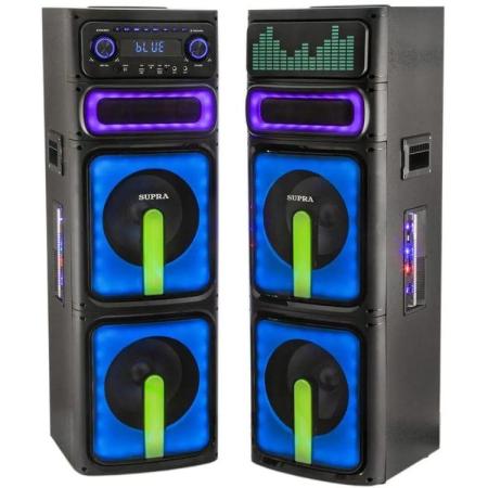 Музыкальный центр Supra SMB-2050, 180Вт, с караоке, Bluetooth, FM, USB, SD, черный