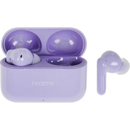 Наушники REALME Buds T200, Bluetooth, внутриканальные, фиолетовый [6941764462083]