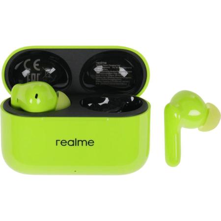 Наушники REALME Buds T200, Bluetooth, внутриканальные, зеленый [6941764462090]