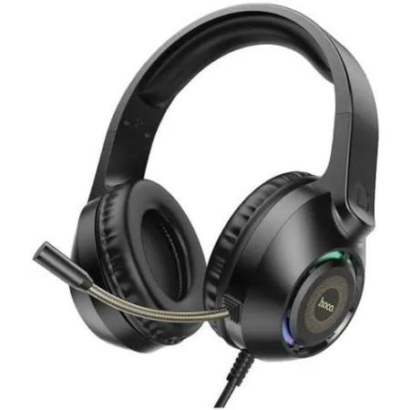 Гарнитура игровая Hoco W108 Sue,  для компьютера, мониторные,  проводные USB/3,5 мм, черный