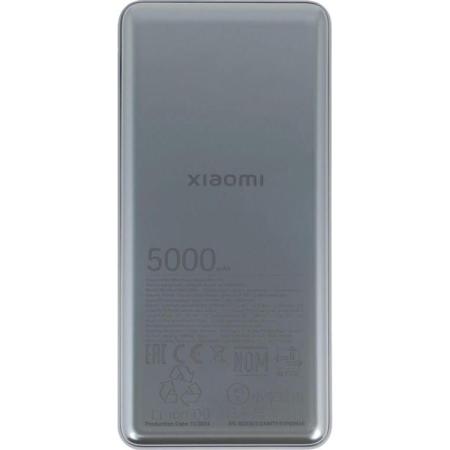 Внешний аккумулятор (Power Bank) Xiaomi Ultra Slim,  5000мAч,  серый [bhr9535gl]