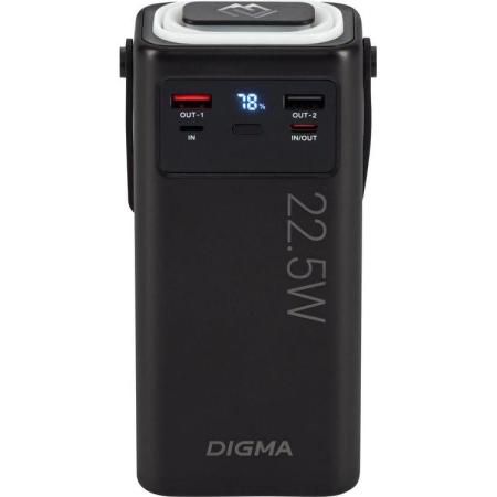 Внешний аккумулятор (Power Bank) Digma DGPF30B,  30000мAч,  черный [dgpf30b22pbk]