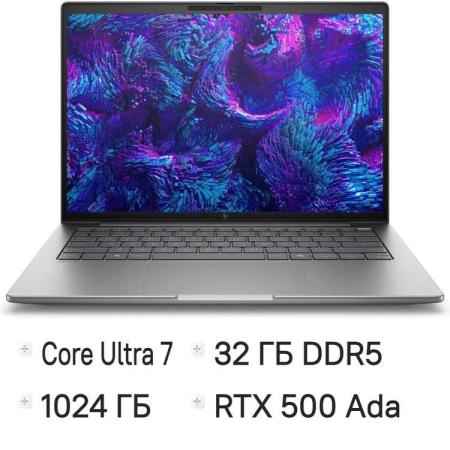 Ноутбук HP ZBook 8 G1i, 16", IPS, Intel Core Ultra 7 265H 2.2ГГц, 16-ядерный, 32ГБ DDR5, 1ТБ SSD,  NVIDIA  RTX 500 Ada - 4 ГБ, Windows 11 Pro, серебристый [bx7v8ut]