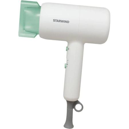 Фен StarWind SHD 6065, 1800Вт, белый и зеленый