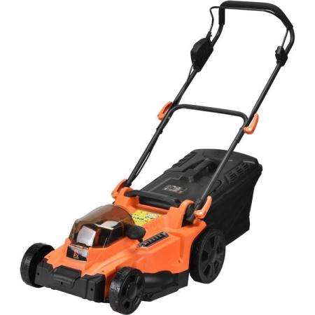 Газонокосилка аккумуляторная ELFY ELM3637CBPS,  37см, несамоходная,  4Ач, с 2 АКБ, с ЗУ [100064193717]