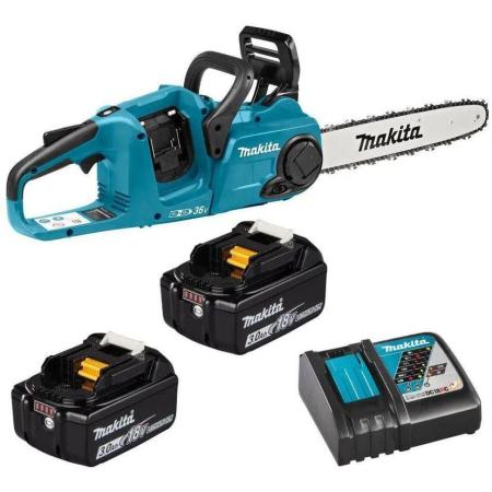 Цепная пила Makita DUC353RF2,  аккумуляторная,  36В,  6Ач,  с двумя аккумуляторами