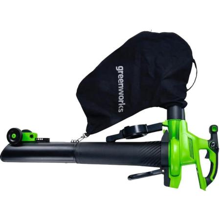 Воздуходувка-пылесос GREENWORKS GD40BVII, зеленый [2406907ub]