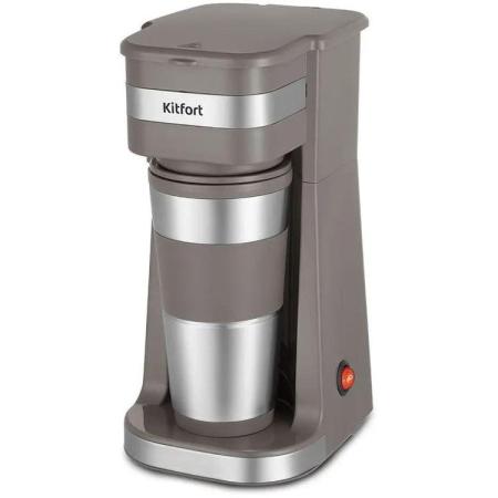Кофеварка KitFort КТ-7316,  капельная,  коричневый  / нержавеющая сталь