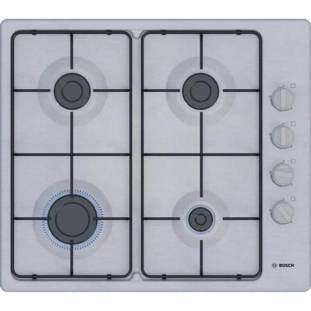 Газовая варочная панель Bosch PBP6C5K80O,  4 конфорки,  нержавеющая сталь,  серый