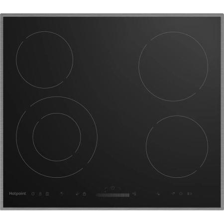 Электрическая варочная поверхность HOTPOINT HR 6T2 X S, конфорок: 4 шт.,  стеклокерамика,  независимая, черный