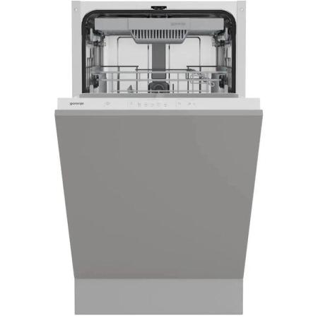 Встраиваемая посудомоечная машина Gorenje GV523E10WE,  узкая, ширина 44.8см, полновстраиваемая, загрузка 11 комплектов, серебристый