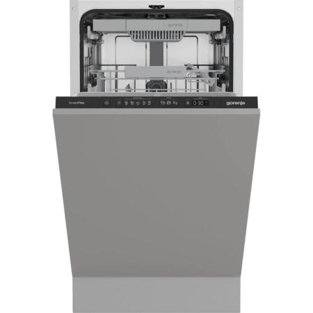 Встраиваемая посудомоечная машина Gorenje GV563C10,  узкая, ширина 44.8см, полновстраиваемая, загрузка 10 комплектов, нержавеющая сталь