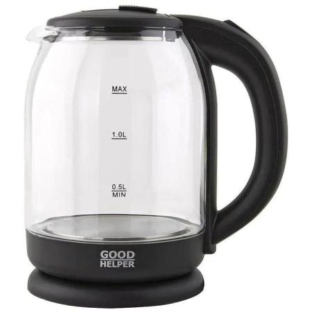 Чайник электрический GOODHELPER KG-18B10, 1.8л, стекло/пластик