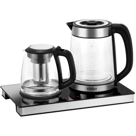 Чайный набор KitFort КТ-6736, 2л, Металл/стекло/пластик