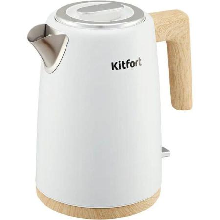 Чайник электрический KitFort КТ-6794, 1.7л, нержавеющая сталь/пластик