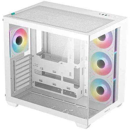 Корпус Deepcool CG530 4F белый без БП ATX 6x120mm 4x140mm 1xUSB3.0 audio bott PSU
