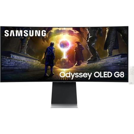 Монитор Samsung 34" Odyssey OLED G8 S34DG852SIXCI серебристый OLED LED 21:9 M/M полуматовая HAS 1000000:1 250cd 178гр/178гр 3440x1440 175Hz G-Sync FreeSync Premium Pro DP Ultra WQHD USB 7.5кг