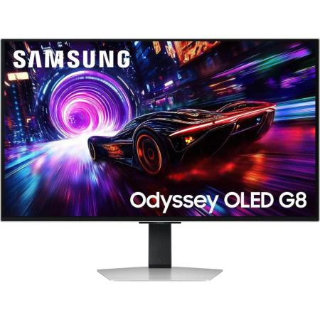 32" Монитор Samsung Odyssey OLED G8 S32FG810SIXCI,  3840x2160,  QD OLED,  240Гц,  2хHDMI,  1хDP,  серебристый [ls32fg810sixci]