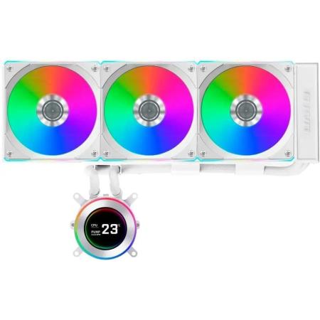 Система водяного охлаждения Lian Li HydroShift II LCD-C 360CL,  LCD, 4-pin,  ARGB,  120мм,  белый,  retail [g89.ghs2lcd36rw.r0]