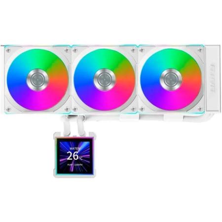 Система водяного охлаждения Lian Li HydroShift II LCD-S 360CL,  LCD, 4-pin,  ARGB,  120мм,  белый,  retail [g89.ghs2lcds36cw.r0]