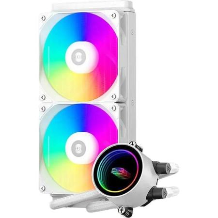 Система водяного охлаждения PCCOOLER DA240 WH,  4-pin,  ARGB,  120мм,  белый,  retail [da240-whawxx-gl]