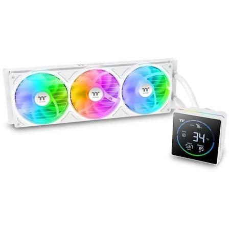 Система водяного охлаждения Thermaltake TH360-S V3 Snow,  LCD, 4-pin,  ARGB,  120мм,  белый,  retail [cl-w472-pl12sw-a]