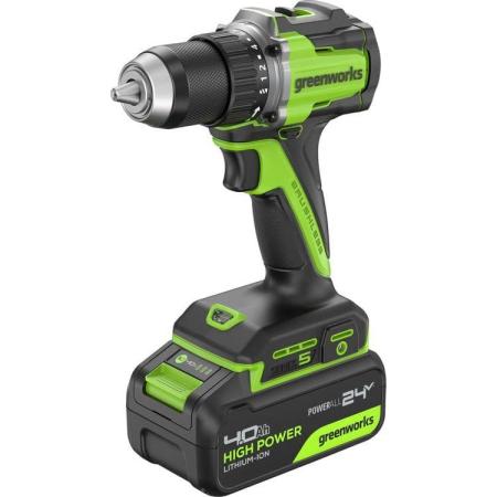 Дрель-шуруповерт GREENWORKS DD560, 4Ач,  с одним аккумулятором [3708407cub]