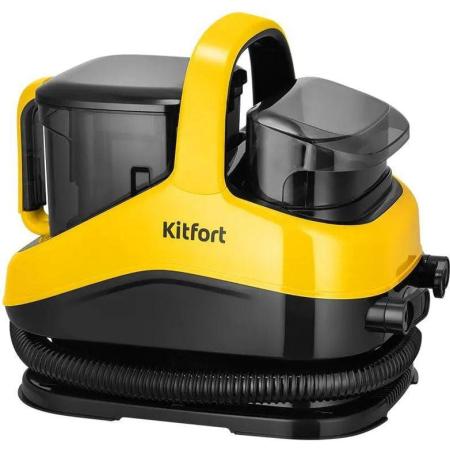 Моющий пылесос KitFort КТ-5555, 1300Вт, желтый/черный