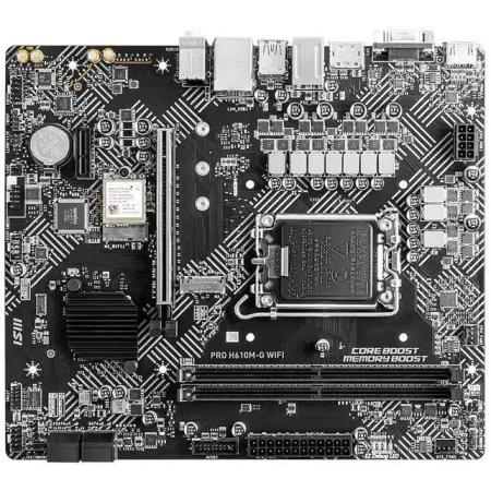 Материнская плата MSI PRO H610M-G WIFI, Socket LGA 1700, Intel H610, mATX, Ret