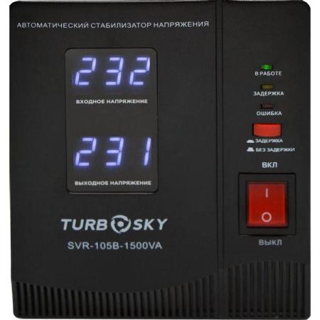 Стабилизатор напряжения TURBOSKY AVR-1500VA,  черный