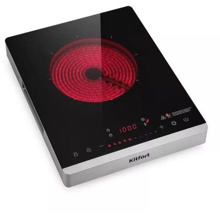 Настольная плита инфракрасная KitFort КТ-146, стеклокерамика, черный