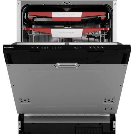 Встраиваемая посудомоечная машина KUPPERSBERG GLM 6081,  полноразмерная, ширина 59.8см, полновстраиваемая, загрузка 14 комплектов, серебристый
