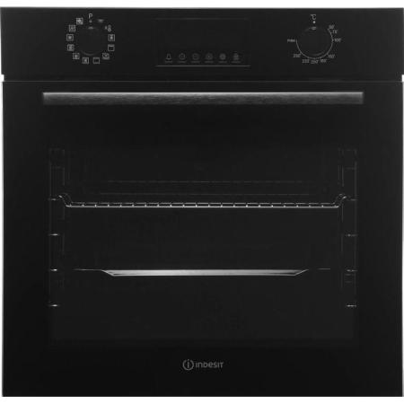 Духовой шкаф электрический Indesit IBFTE 3844 J BL,  72л,  дверца с 2 стеклами,  черный